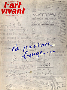 Chroniques de l'ART VIVANT N&deg;33. Paris, Maeght, octobre 1972.
