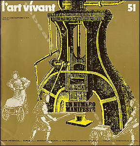 Chroniques de l'ART VIVANT N&deg;51. Paris, Maeght, juillet-aout-septembre 1974.