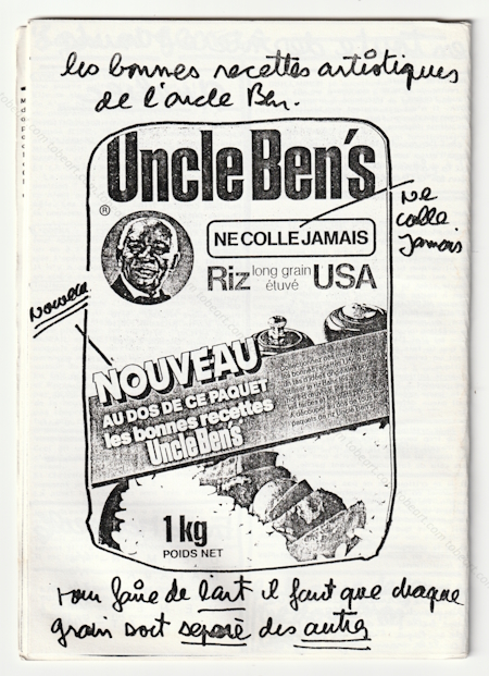 Cauchem'art. Bulletin intrieur de la diffrence. BEN (Vautier). Nice, Ben, 1986.