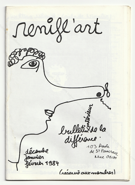 renifl'art. Bulletin intrieur de la diffrence. BEN (Vautier). Nice, Ben, 1983.