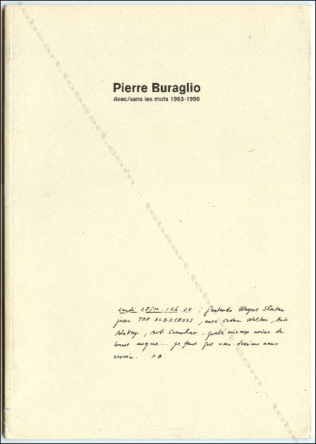 Pierre BURAGLIO - Avec/sans les mots 1963-1996. Bruxelles, Centre de la gravure et de l'image imprime, 1997.