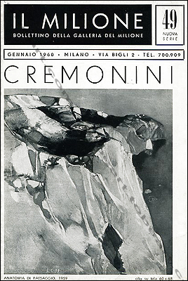 Leonardo CREMONINI. Milano, Galleria del Milione, 1960.