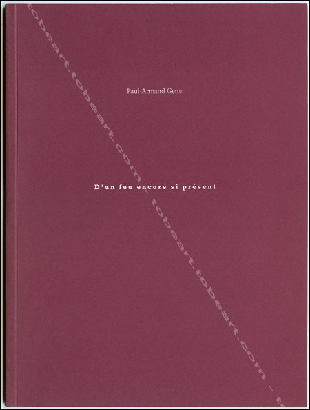 Paul-Armand GETTE - D'un feu encore si prsent. Clermont-Ferrand, FRAC Auvergne, 1993.
