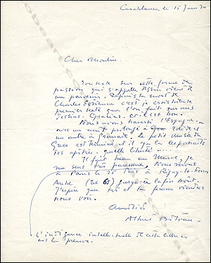 Lettre signe de Albert Bitran