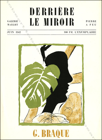 Georges BRAQUE - DERRIERE LE MIROIR N°4. Paris, Maeght, 1947.