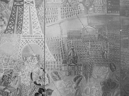 Photomontage - Panorama de Paris - ddicac par Raoul DUFY en 1924  son ami Paul Poiret.