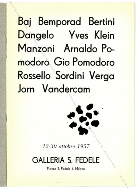 ARTE NUCLEARE 1957. Milano, Galleria S. Fedele, 1957.