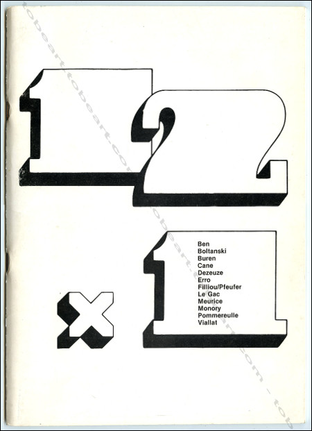 12 x 1 - Une certaine actualité de l'art contemporain en France. Bruxelles, Europalia 75, 1975.