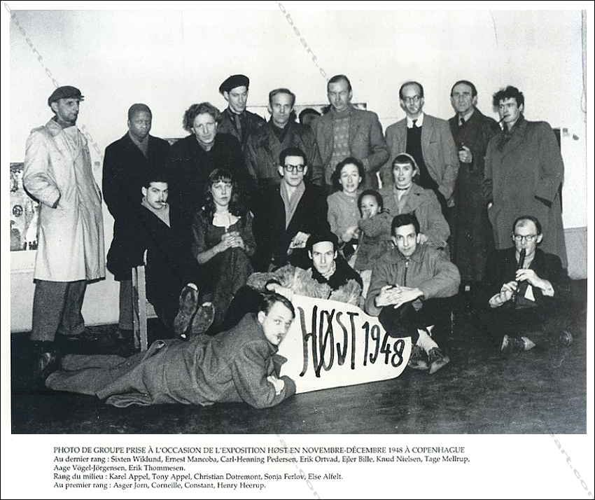 Photographie du Groupe Cobra à Copenhague en 1948