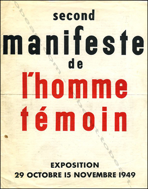 Manifeste de l'homme tmoin 1949.