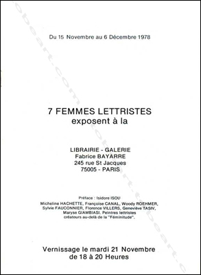 7 femmes lettristes.