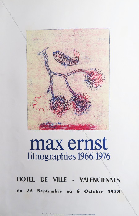 Max ERNST. Affiche originale. Paris, Centre Pompidou - MNAM, 1978.