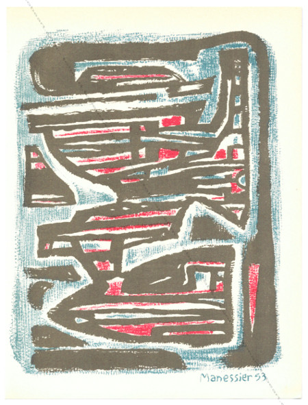 Alfred MANESSIER. Lithgraphie originale / Original Lithograph. Paris, XXe Siècle, 1953.