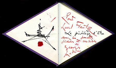 Georges MATHIEU. Le Privilège d'être. Forcalquier, Robert Morel 1967.