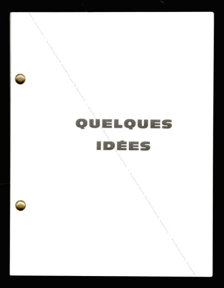 BEN (Vautier). Quelques ides. Nice, Ben, (1970).