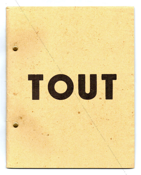 BEN (Vautier). TOUT n7. Nice, Centre d'Art total (Ben), (1965).