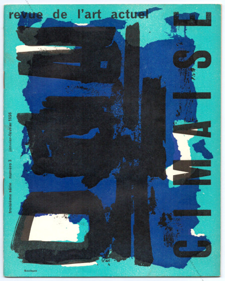 CIMAISE 3me srie n3. Revue de l'art Actuel. Paris, Cimaise, janvier-fvrier 1956.