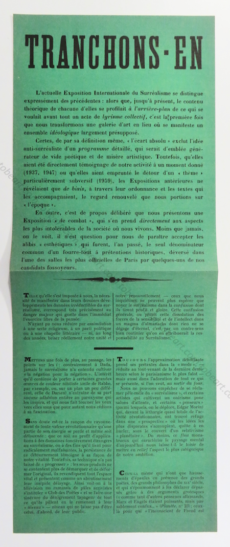 L'cart absolu. Paris, L'Oil galerie d'art, 1965.