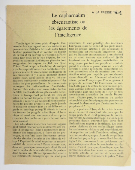 L'cart absolu. Paris, L'Oil galerie d'art, 1965.