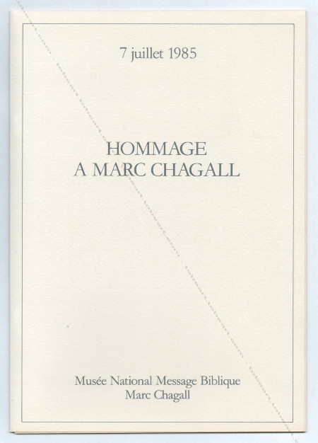 Marc CHAGALL 1887-1985. Paris, Runion des Muses Nationaux, 1985.