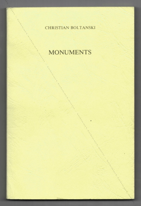 Christian Boltanski - Monuments - Leon de tnbres. Paris, AFAA, 1986.