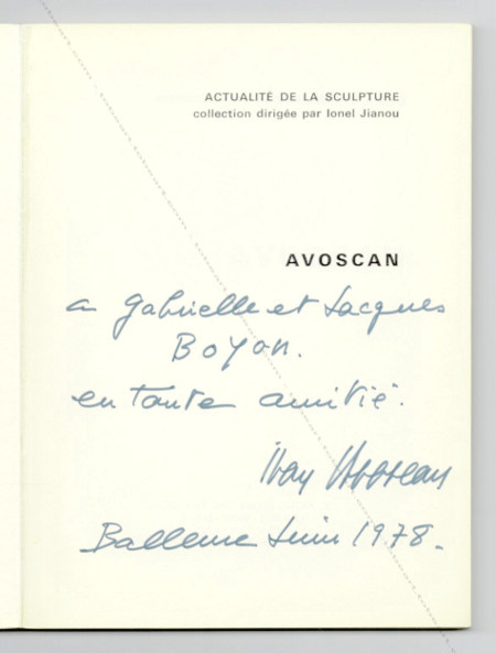 Ivan AVOSCAN. Paris, Arted Edition d'Art, 1977.