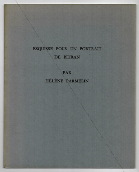 Esquisse pour un portrait de BITRAN. Paris, Galerie Ariel, 1969.