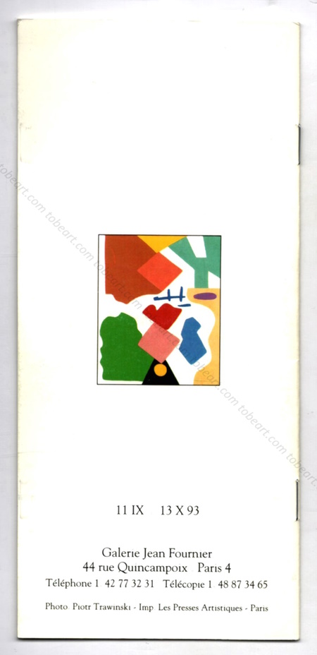 Shirley JAFFE - Tableaux rcents. Paris, Galerie Jean Fournier, 1993.