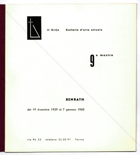 Frdric BENRATH. Torino, Il Grifo Galleria d'arte attuale, 1959.