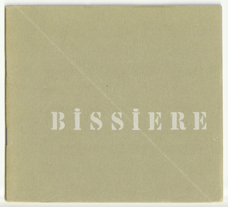 Roger BISSIÈRE. Paris, Galerie Jeanne Bucher, 1958.