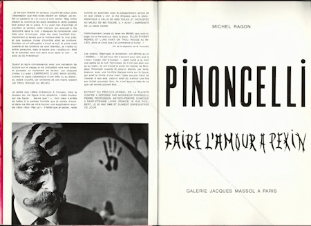 PINONCELLI - Faire l'Amour à Pekin. Paris, Galerie Jacques Massol, 1966.