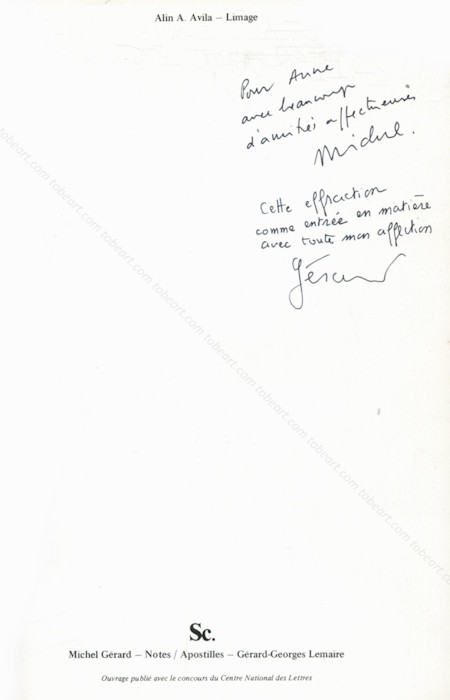 Michel GÉRARD. Paris, Alin A. Avila / Limage Collection Sc, (1980).