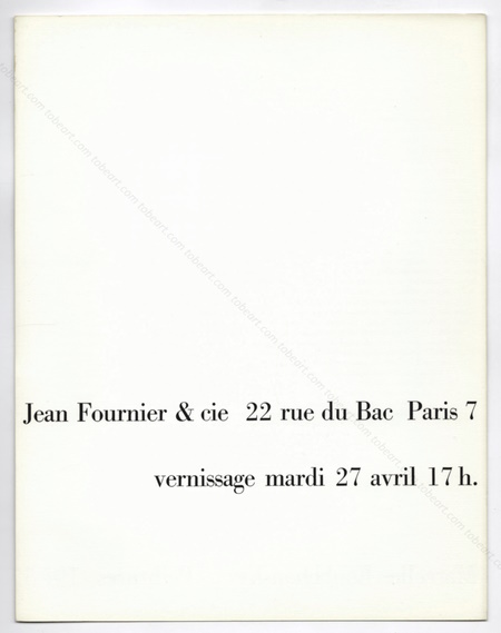 Marcelle LOUBCHANSKY - Peintures 1955-1965. Paris, Galerie Jean Fournier, 1965.