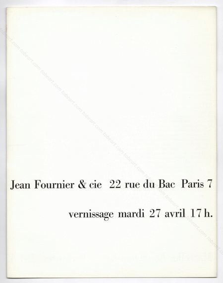 Marcelle LOUBCHANSKY - Peintures 1955-1965. Paris, Galerie Jean Fournier, 1965.