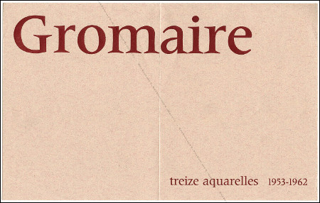 Carton d'invitation  l'exposition Marcel GROMAIRE. Paris, Galerie Louise Carr, 1962.
