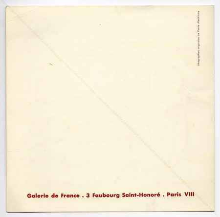 Pierre ALECHINSKY - Tireur de langue profil. Souhait. Paris, Galerie de France, 1965.