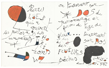 COLLECTIF, Joan MIRO - L'aventure de Pierre Loeb. Galerie Pierre (Paris 1924-1964). Paris, Muse d'Art Moderne, 1979.
