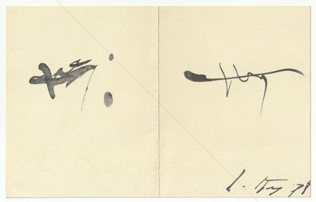 Jean DEGOTTEX - (1) Suite Médias 1973-1974 / (2) 1956 - 1957 - 1958 – 1959. Paris, Galerie Jean Fournier, 1976.