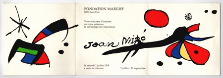 Joan MIR. Saint-Paul, Fondation Maeght, 1979.
