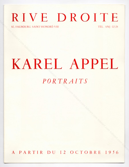 Karel APPEL - Portraits. Paris, Galerie Rive Droite, 1956.