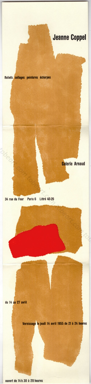 Jeanne COPPEL - Reliefs collages peintures charpes. Paris, Galerie Arnaud, 1955.