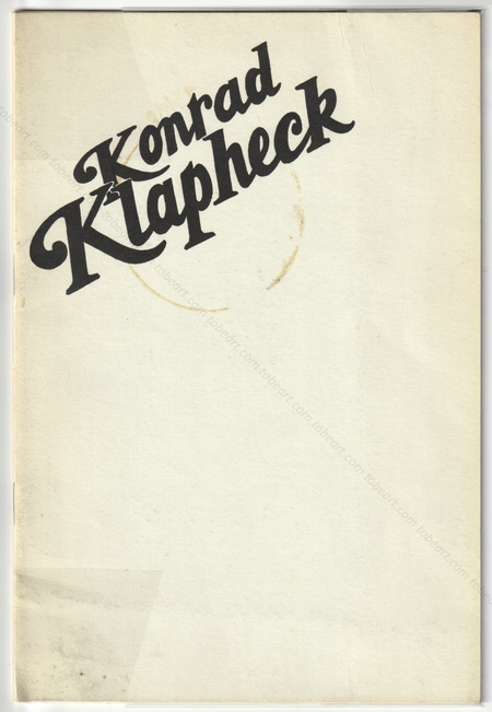 Konrad KLAPHECK. Paris, Galerie Ileana Sonnabend, 1965.