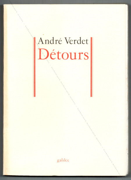 Paul JENKINS, André VERDET - Détours. Paris, Editions Galilée, 1991.