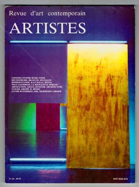 ARTISTES N24 - Revue d'art contemporain. Paris, Artistes, 1984.