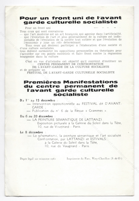 GrâmmeS N°6. Numéro spécial. Viry-Chatillon, Editions du Parc (Robert Estivals), 1960.
