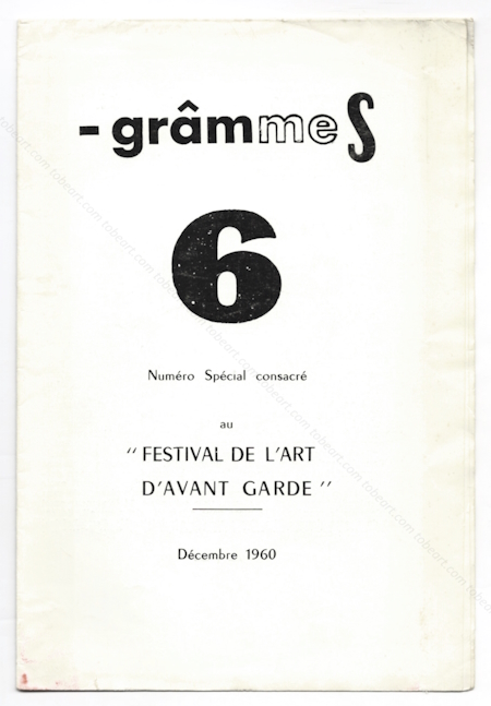 GrâmmeS N°6. Numéro spécial. Viry-Chatillon, Editions du Parc (Robert Estivals), 1960.