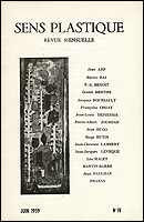 Sens Plastique. Revue mensuelle N°IV. Paris, Librairie-Galerie Le Soleil dans la Tête, 1959.