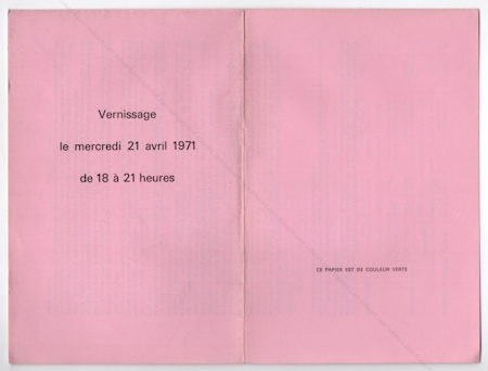 Eugenio BARBIERI - Variations sur un mutable quotidien. Le blanc est noir le noir est blanc. Paris, Galerie Stadler, 1971.