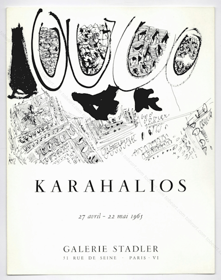 Constantin KARAHALIOS. Paris, Galerie Stadler, 1965.