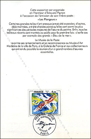 Edouard Pignon. Paris, Musée de la Poste, 1981.